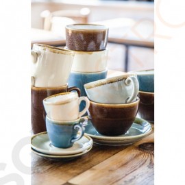 Olympia Kiln Untertassen Moos 16cm Passend zu Cappuccinotassen HC392, GP332, GP348, GP364, GP480 | 6 Stück | 16(Ø)cm | Porzellan | Moos