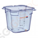 Araven GN1/6 ABS Lebensmittelbehälter blau 150mm Größe: 150(H) x 162(B) x 176(L)mm
