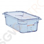 Araven GN1/4 ABS Lebensmittelbehälter blau 100mm Größe: 100(H) x 163(B) x 265(L)mm