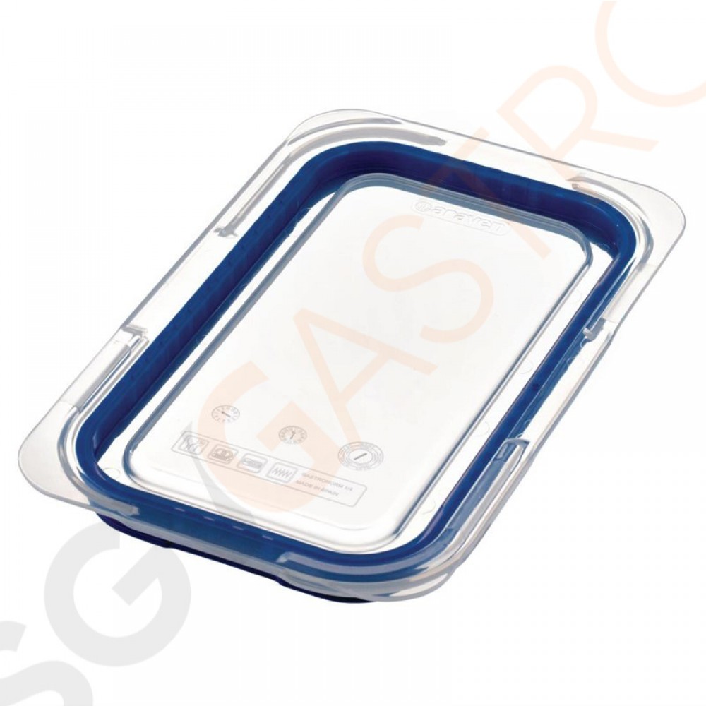 Araven Deckel für GN1/4 Lebensmittelbehälter blau Größe: 163(B) x 265(L)mm. Passend für: GP574, GP575, GP576