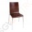 Bolero Esszimmerstühle Buchenfurnier dunkelbraun 4 Stück | Sitzhöhe: 46cm | 85,5 x 50,5 x 52cm | Buchenfurnier und verchromter Stahl | dunkelbraun