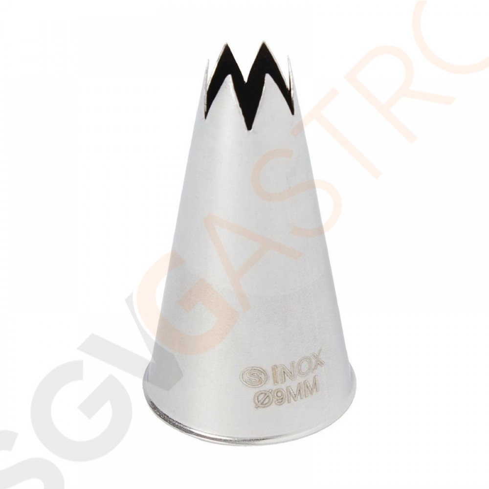 Schneider Spritztülle gezackter Rand 9mm Größe: 9mm | Edelstahl