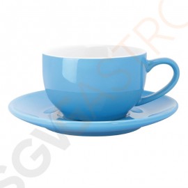 Olympia Cafe Untertassen blau 15,8cm Passend zu den 22,8cl-Kaffee- und 34cl-Cappuccinotassen | 12 Stück | 15,8(Ø)cm | Steinzeug | blau