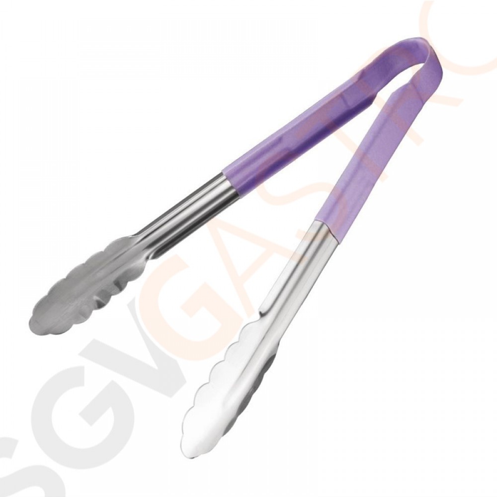 Vogue farbkodierte Servierzange violett 30cm Material: Edelstahl | Länge: 30cm Vogue farbkodierte Servierzange violett 30cm Material: Edelstahl | Länge: 30cm