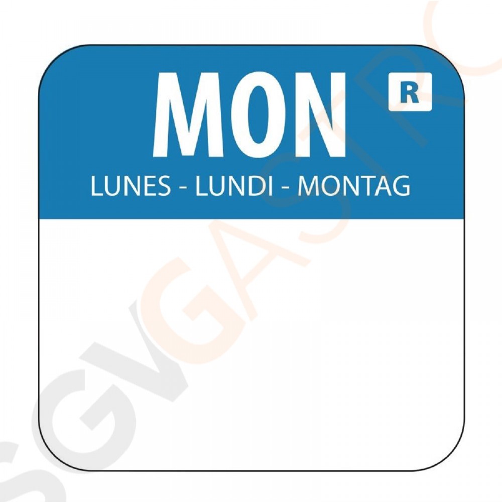 Vogue Farbcode Sticker Montag blau Farbcode Sticker, Montag/blau.