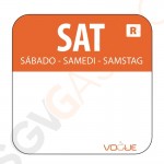 Vogue Farbcode Sticker Samstag orange Farbcode Sticker, Samstag/orange.