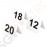 Olympia Tischnummernschilder Kunststoff 11 - 20 Nummer 11 - 20 | Kunststoff | Schwarz auf Weiß