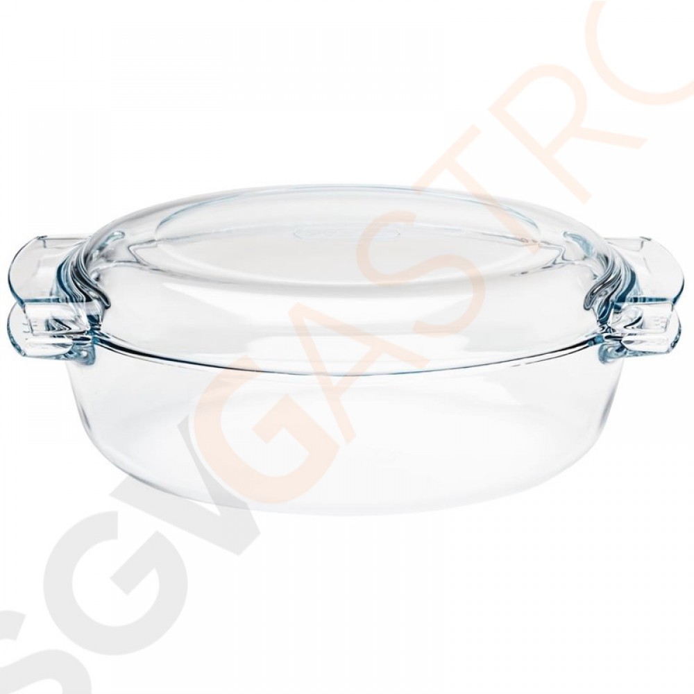 Pyrex ovaler Glas Schmortopf 4,5L Ovale Kasserolle 4,5Ltr.