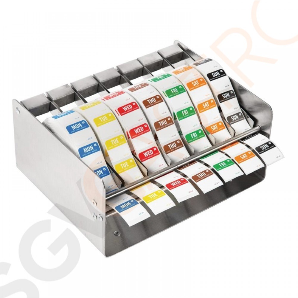 Vogue Etikettenset 2,5cm mit Edelstahlspender 7000 Etiketten | Größe: 2,5 x 2,5cm Vogue Etikettenset 2,5cm mit Edelstahlspender 7000 Etiketten | Größe: 2,5 x 2,5cm