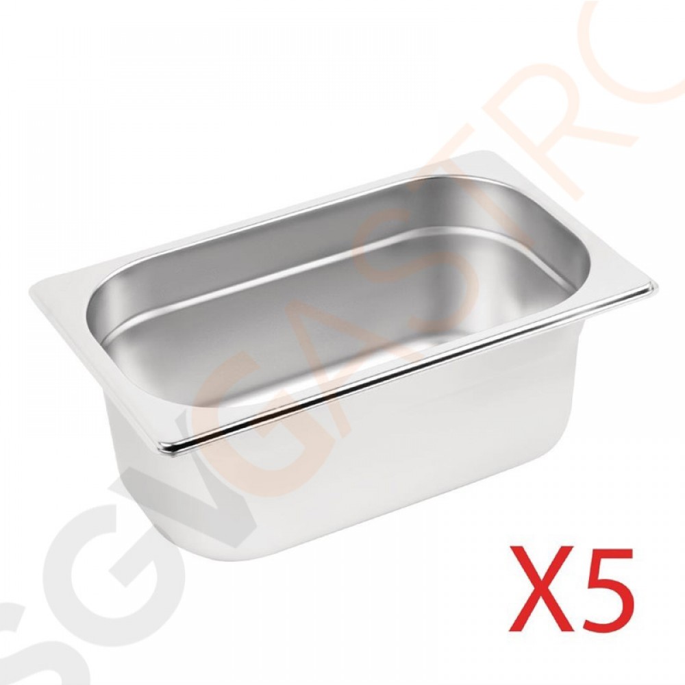 Vogue GN-Behälter Set 5x GN1/4 100mm Vogue GN-Behälter - Set 5 x GN 1/4, 100 mm tief. Vogue GN-Behälter Set 5x GN1/4 100mm Vogue GN-Behälter - Set 5 x GN 1/4, 100 mm tief.