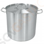 Vogue tiefer Suppentopf 49 Liter Größe: 400(Ø)mm | Material: Edelstahl | Induktionsgeeignet | Deckel: T148