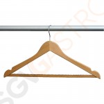 Bolero Kleiderbügel Standardhaken | 10 Stück | Ahornholz