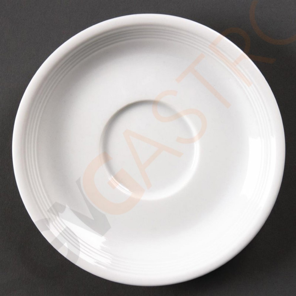 Olympia Linear Untertassen für U086 Für Cappuccinotasse U086 | 12 Stück | Porzellan Olympia Linear Untertassen für U086 Für Cappuccinotasse U086 | 12 Stück | Porzellan