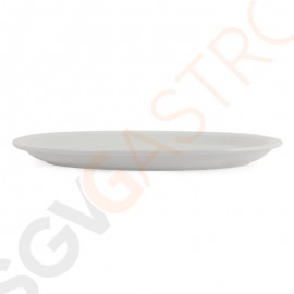 Olympia Linear ovale Teller 29,5cm 6 Stück | 29,5 x 22,7cm | Porzellan