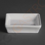 Olympia Whiteware quadratische Amuseschälchen 8cm 12 Stück | 2 x 8 x 8cm | Porzellan | 50ml