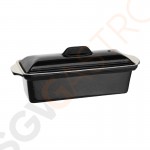 Vogue Terrinenform Gusseisen schwarz 1,3L Größe: 90(H) x 310(B) x 100(T). Material: Gusseisen. Induktionsgeeignet.