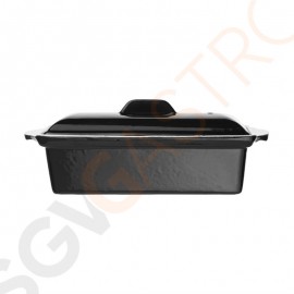 Vogue Terrinenform Gusseisen schwarz 1,3L Größe: 90(H) x 310(B) x 100(T). Material: Gusseisen. Induktionsgeeignet.