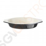 Vogue Gratinschale 650ml schwarz oval Farbe: Schwarz. Material: Gusseisen. Induktionsgeeignet.