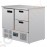 Polar Serie G Kühltisch 1-türig mit 2 Schubladen 240L Arbeitstisch mit Kühlschrank, Edelstahl, 1 Tür und 2 Schubladen.