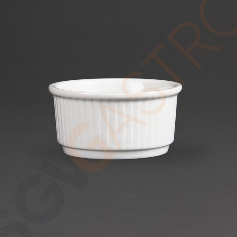Olympia Whiteware stapelbare Auflaufförmchen 8,5cm 4,5 x 8,5(Ø)cm | 12,5cl | 12 Stück Olympia Whiteware stapelbare Auflaufförmchen 8,5cm 4,5 x 8,5(Ø)cm | 12,5cl | 12 Stück