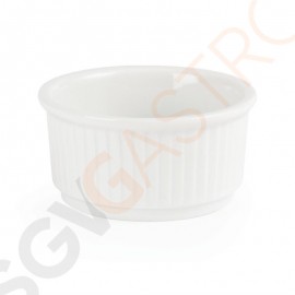 Olympia Whiteware stapelbare Auflaufförmchen 8,5cm 4,5 x 8,5(Ø)cm | 12,5cl | 12 Stück