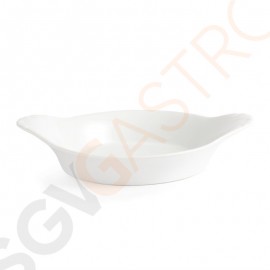 Olympia Whiteware runde Gratinschalen weiß 22 x 17,7cm W433 | 4,7 x 22 x 17,7cm | 6 Stück