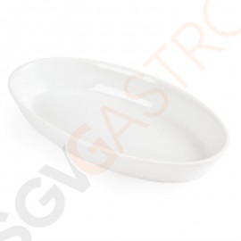 Olympia Whiteware ovale Auflaufformen 18,4 x 10,3cm W434 | 2,8 x 18,4 x 10,3cm | 6 Stück