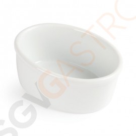 Olympia Whiteware ovale Auflaufförmchen 10,5cm 10,5(Ø)cm | 13cl | 12 Stück