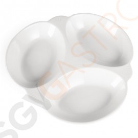 Olympia Whiteware dreifache Beilagenschälchen 25cm 6 Stück | 25 x 25cm | Porzellan