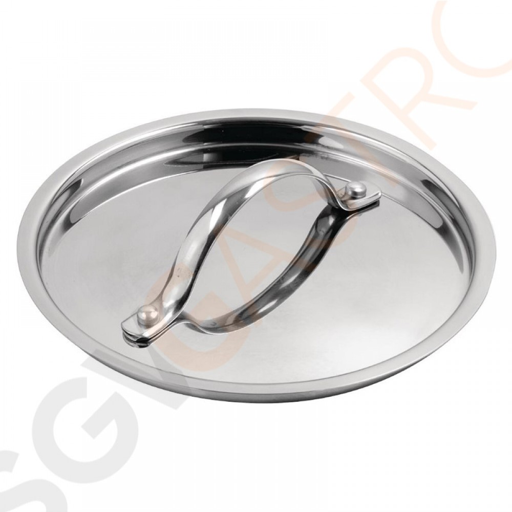 Vogue Tri Wall Edelstahl-Deckel 16cm Deckel Ø 16 cm | Kompatibel mit Y245 Vogue Tri Wall Edelstahl-Deckel 16cm Deckel Ø 16 cm | Kompatibel mit Y245