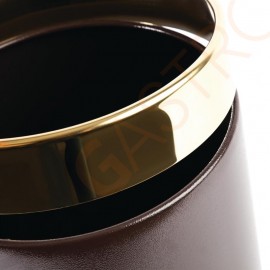 Bolero Papierkorb mit goldfarbenem Rand 10L Kapazität: 10L | puderbeschichteter Stahl