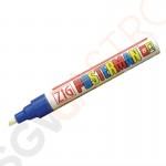 Securit Zig Posterman wetterfester Kreidestift 6mm blau Keilspitze | 6mm dick | blau