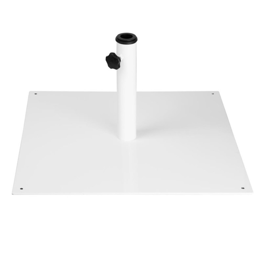 Bolero flacher Metall-Sonnenschirmständer, weiß ¿ 18 kg 
