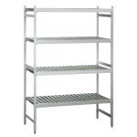 2/3 GN-Grundregalsysteme für Kühlzellen 3 Böden BxTxH 1855x385x1